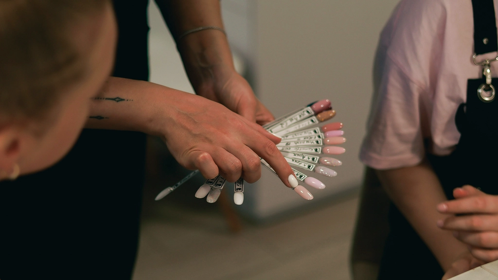 Small business owner runs a nail salon